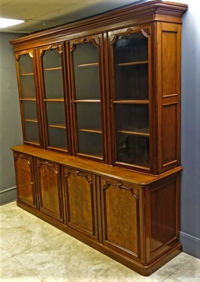 Large Victorian Bookcase, Breakfront, Library