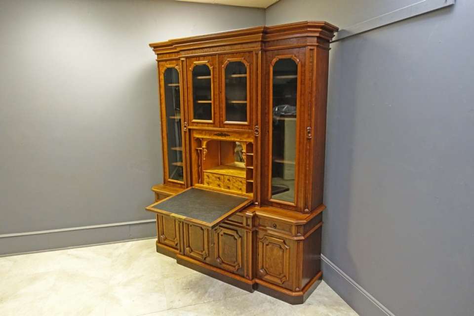 Walnut Victorian Secretary, Breakfront or bookcase