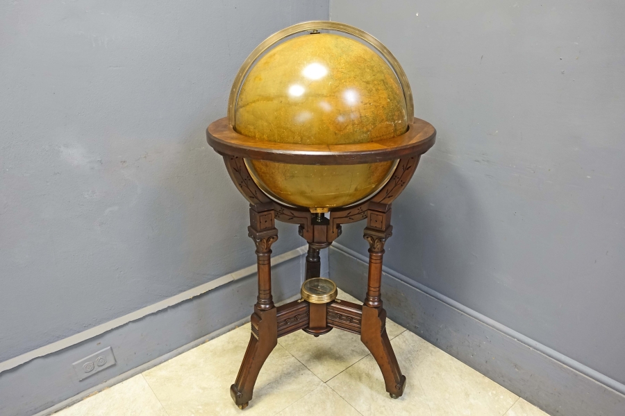 Andrews Terrestrial Victorian Globe on Walnut Stand