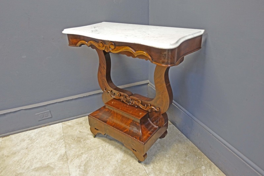 Empire or Classical Marble Top Hall Table
