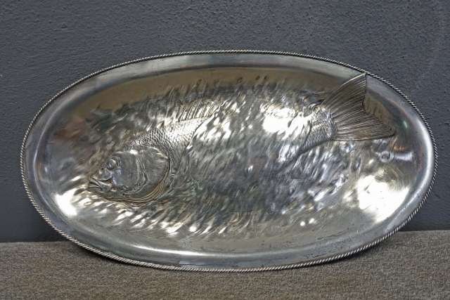 Silver Plate Fish Platter by Tufts