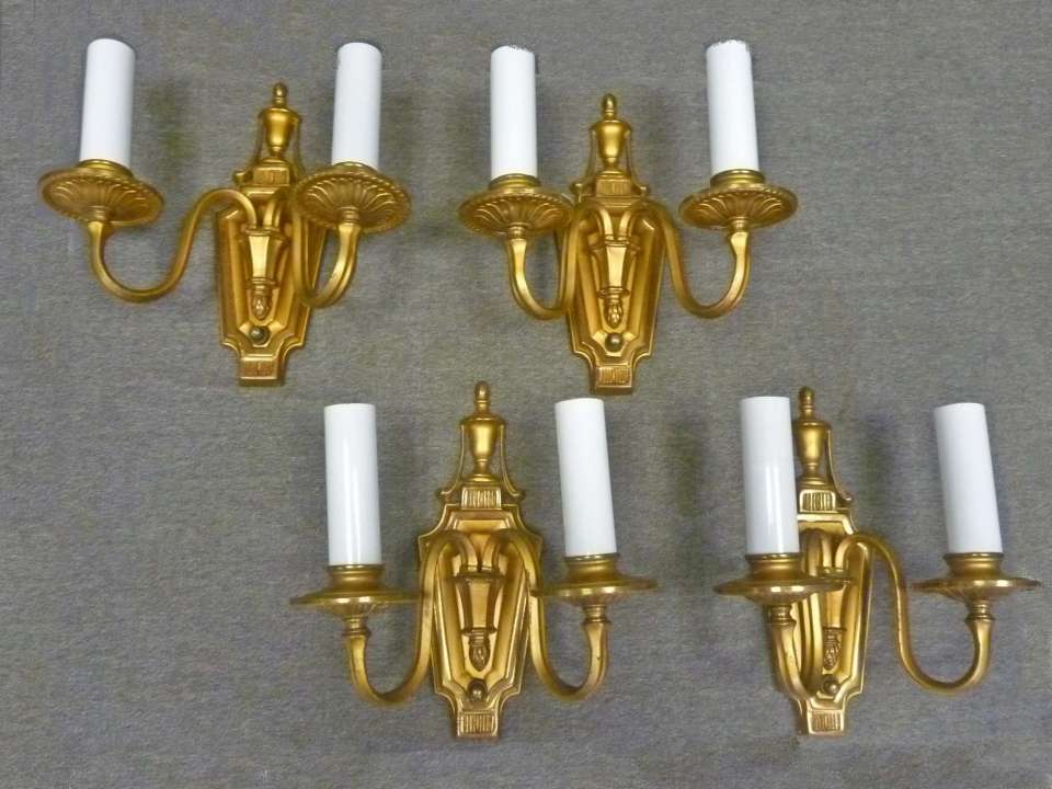 Set of 4 Bronze Sconces