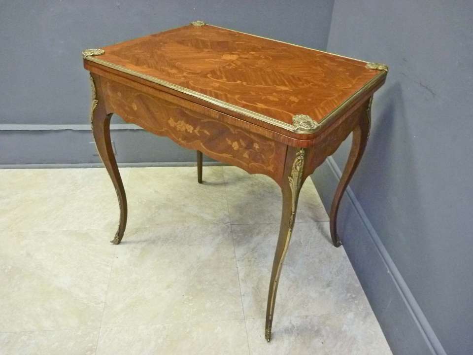 Inlaid Game Table with Bronze Mounts